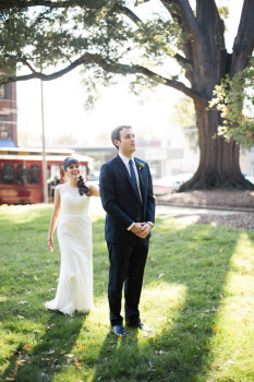 Downtown Raleigh Wedding Day-of Wedding Coordination First Look