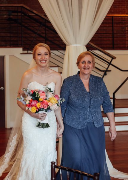 mother of the bride and bride