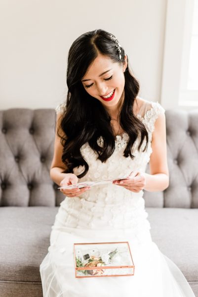 Bride Reads Letter from Groom
