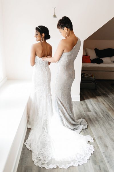 Mother and Daughter on her wedding day